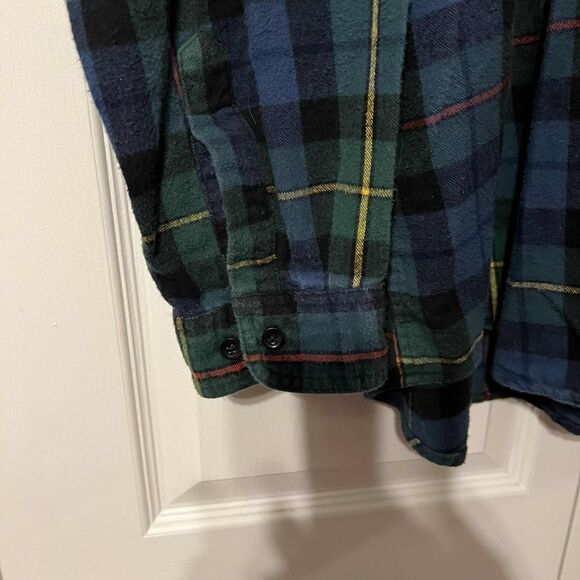 Ll Bean Vintage Plaid Flannel Button Down Shirt xxl Tall - Picture 4 of 7